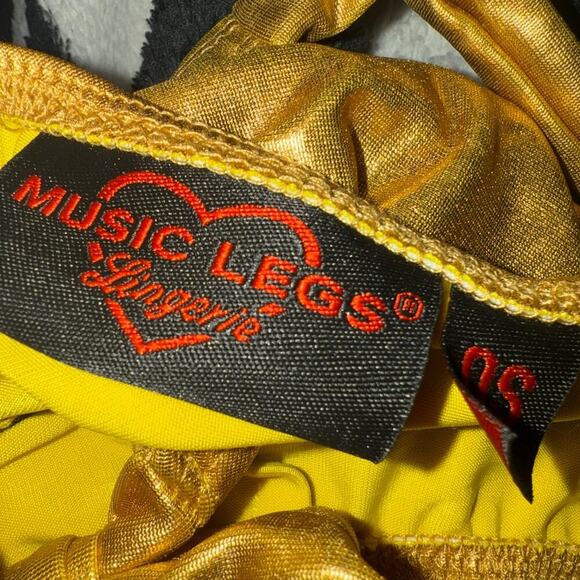 metallic gold micro mini skirt set - Picture 7 of 7